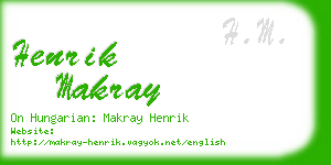 henrik makray business card